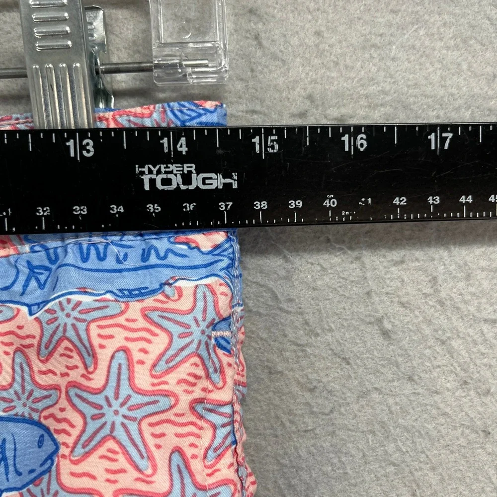 Vineyard Vines Swim Trunks Boys Small 8-10 Pink Blue Fish Starfish Beach Surf